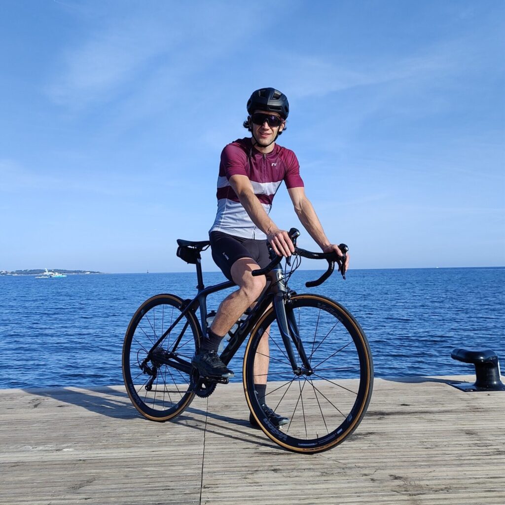 Best Road Cycling Tours in Nice, this is me riding on the seaside in Nice Côte d'Azur